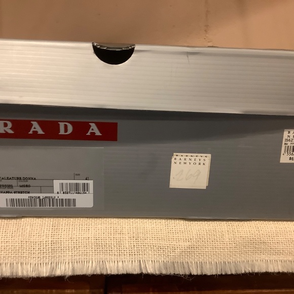 Prada Linea Rossa Black Leather Square Toe Knee-High Boots - Picture 11 of 11